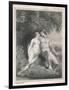 Adam and Eve Watched by an Angel-Stow-Framed Art Print