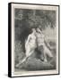 Adam and Eve Watched by an Angel-Stow-Framed Stretched Canvas