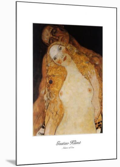 Adam and Eve-Gustav Klimt-Mounted Art Print