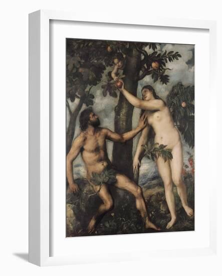 Adam and Eve-Titian (Tiziano Vecelli)-Framed Art Print