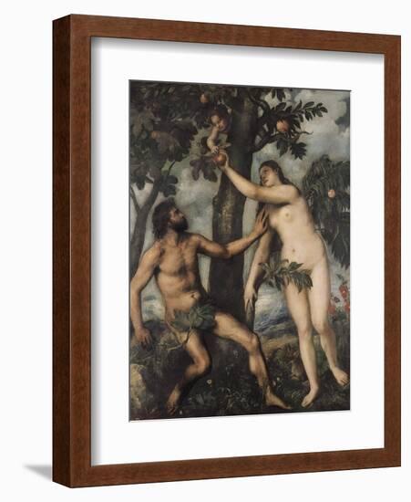 Adam and Eve-Titian (Tiziano Vecelli)-Framed Art Print