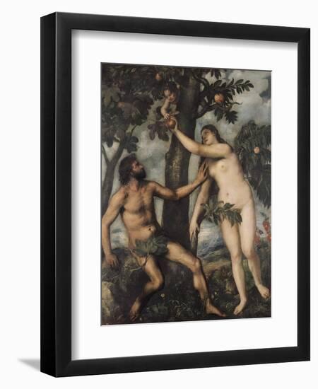 Adam and Eve-Titian (Tiziano Vecelli)-Framed Art Print