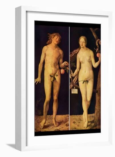 Adam and Eve-Albrecht Dürer-Framed Art Print