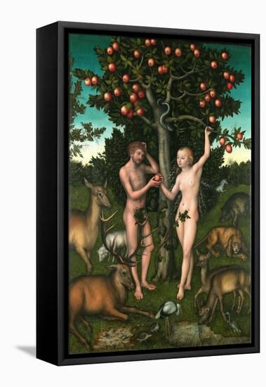 Adam and Eve-Lucas Cranach the Elder-Framed Stretched Canvas