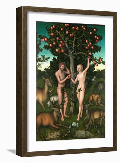 Adam and Eve-Lucas Cranach the Elder-Framed Giclee Print