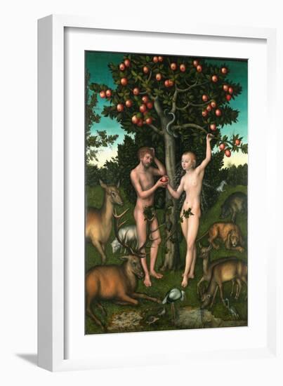 Adam and Eve-Lucas Cranach the Elder-Framed Giclee Print