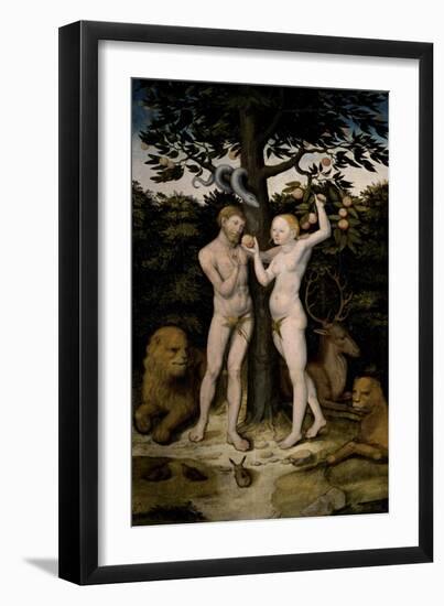 Adam and Eve-Lucas Cranach the Elder-Framed Giclee Print