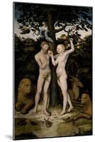 Adam and Eve-Lucas Cranach the Elder-Mounted Giclee Print