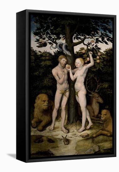 Adam and Eve-Lucas Cranach the Elder-Framed Stretched Canvas