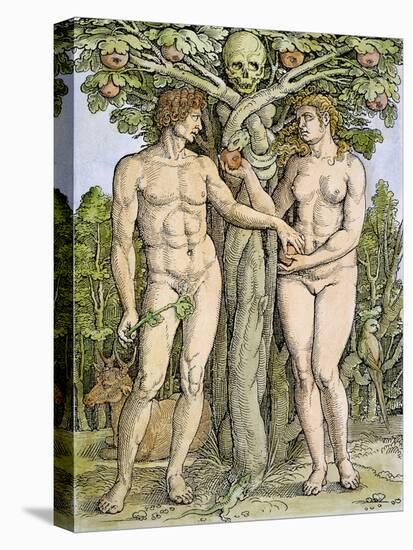 Adam and Eve-Hans Sebald Beham-Stretched Canvas