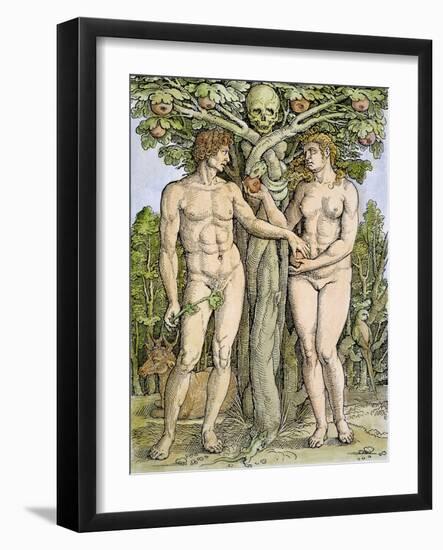 Adam and Eve-Hans Sebald Beham-Framed Giclee Print