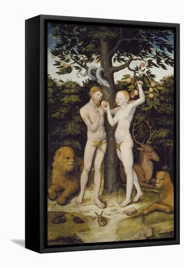 Adam and Eve-Lucas Cranach the Elder-Framed Stretched Canvas