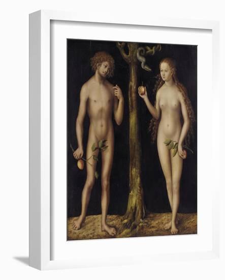 Adam and Eve-Lucas Cranach the Elder-Framed Giclee Print