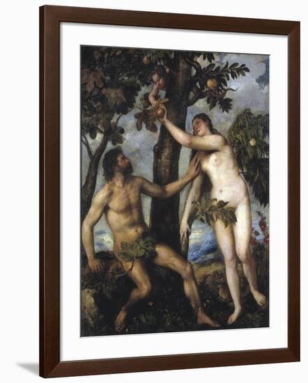 Adam and Eve-Titian (Tiziano Vecelli)-Framed Giclee Print