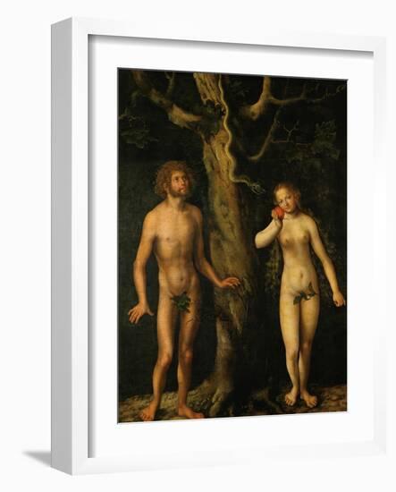 Adam and Eve-Lucas Cranach the Elder-Framed Giclee Print