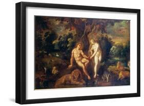 Adam and Eve-J. Urselincx Or Urseline-Framed Giclee Print