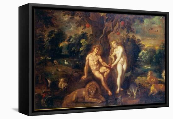 Adam and Eve-J. Urselincx Or Urseline-Framed Stretched Canvas