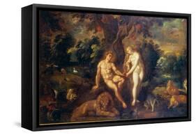 Adam and Eve-J. Urselincx Or Urseline-Framed Stretched Canvas