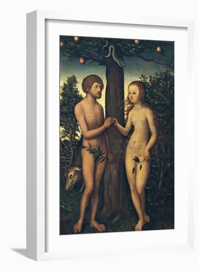 Adam and Eve-Lucas Cranach Elder-Framed Giclee Print