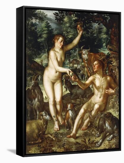 Adam and Eve-Joachim Wtewael Or Utewael-Framed Stretched Canvas