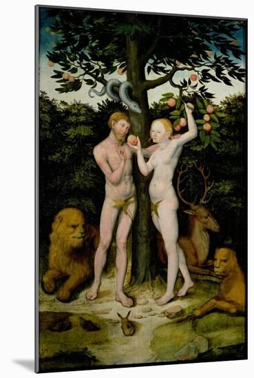 Adam and Eve-Lucas, The Elder Cranach-Mounted Giclee Print