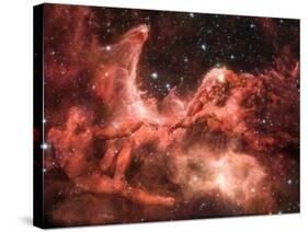 Adam and God Touching in Nebula-Mike Agliolo-Stretched Canvas