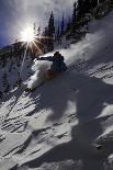 A Talented Skier Skies Down the Mountain at Alta Backcountry, Utah-Adam Barker-Photographic Print