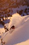 A Male Skier Travels Down the Slopes at Snowbird, Utah-Adam Barker-Photographic Print