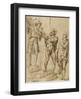 Adam et Eve chassés du paradis par l'ange-Baccio-Framed Premium Giclee Print