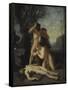 Adam et Eve trouvant le corps d'Abel-Jean Jacques Henner-Framed Stretched Canvas