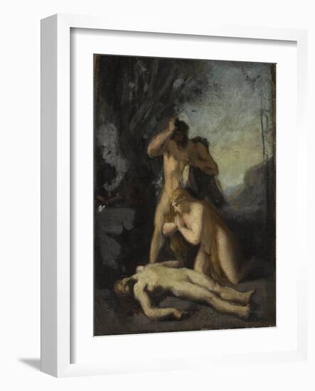 Adam et Eve trouvant le corps d'Abel-Jean Jacques Henner-Framed Giclee Print