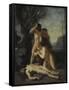 Adam et Eve trouvant le corps d'Abel-Jean Jacques Henner-Framed Stretched Canvas