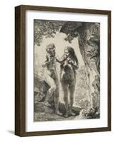 Adam et Eve-Rembrandt van Rijn-Framed Giclee Print