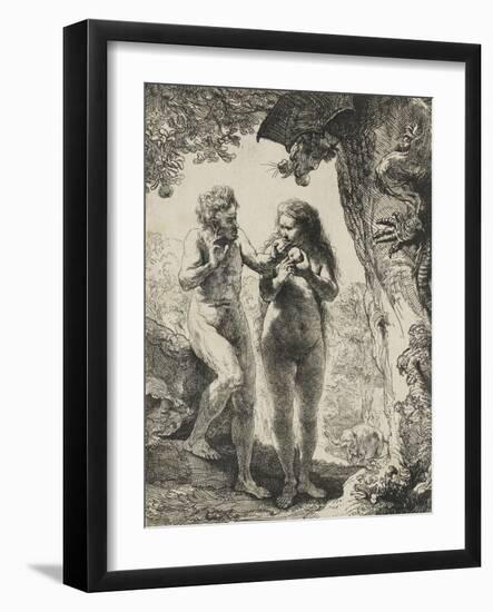 Adam et Eve-Rembrandt van Rijn-Framed Giclee Print