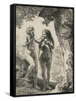 Adam et Eve-Rembrandt van Rijn-Framed Stretched Canvas