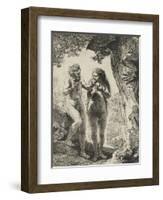 Adam et Eve-Rembrandt van Rijn-Framed Giclee Print