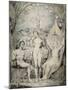 Adam, Eve and the Angel Raphael-William Blake-Mounted Giclee Print