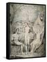 Adam, Eve and the Angel Raphael-William Blake-Framed Stretched Canvas