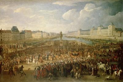 Einzug Louis XIII. auf der Pont-Neuf in Paris
