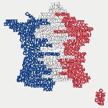 Word Cloud Map of France-adam.golabek-Art Print