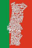 Word Cloud Map of Portugal-adam.golabek-Art Print