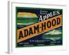 Adam-Hood Apple Crate Label - Hood River, OR-Lantern Press-Framed Art Print