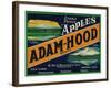 Adam-Hood Apple Crate Label - Hood River, OR-Lantern Press-Framed Art Print