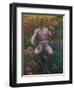 Adam in Paradise, 1914, by Kristian Zahrtmann, 1843-1917, Danish painting,-Kristian Zahrtmann-Framed Art Print