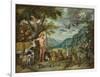 Adam Naming the Animals, from the Story of Adam and Eve-Jan Brueghel the Younger-Framed Giclee Print