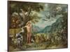 Adam Naming the Animals, from the Story of Adam and Eve-Jan Brueghel the Younger-Stretched Canvas