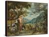 Adam Naming the Animals, from the Story of Adam and Eve-Jan Brueghel the Younger-Stretched Canvas