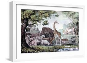 Adam Naming the Creatures, 1847-Nathaniel Currier-Framed Giclee Print