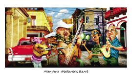 Habana's Band-Adam Perez-Mounted Art Print