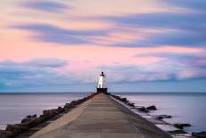 Big Sable Point Lighthouse At Sunset-Adam Romanowicz-Laminated Photographic Print